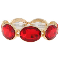 Single Line Of Large Oval Gems Stretch